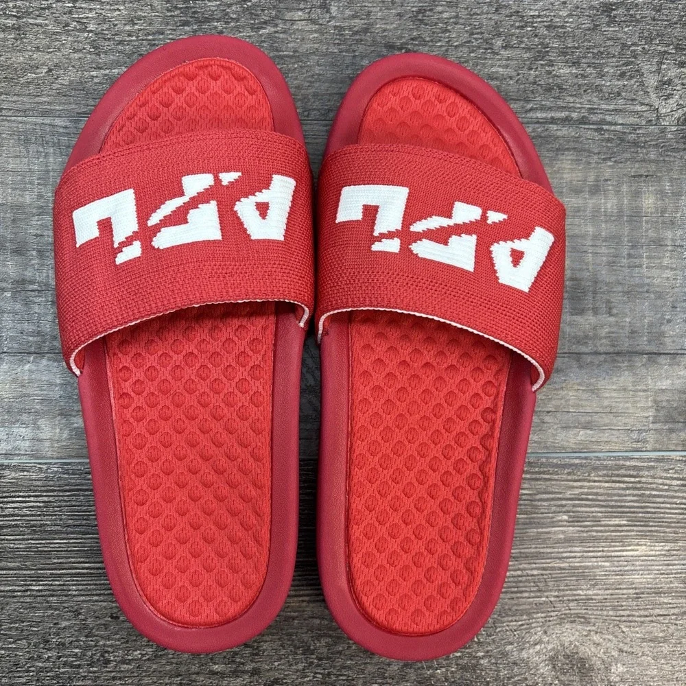 APL Slides Women's 6 BL TechLoom Sandals Red/White NEW